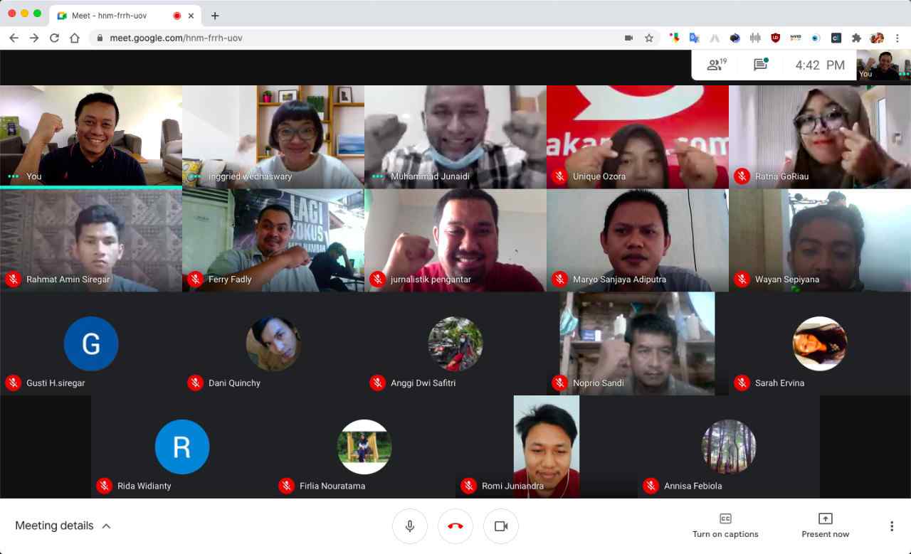 Hari, Jurnalis Salisma.com mengikuti Training Cek Fakta yang di taja AMSI